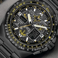 Đồng Hồ Nam Citizen Quartz Eco-Drive Promaster Skyhawk A-T Chronograph Black JY8127-59E