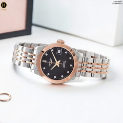 Đồng Hồ Nữ Longines Automatic Record Chronometer L2.320.5.57.7 (L23205577) Dây Thép Demi Mặt Đen Sapphire.