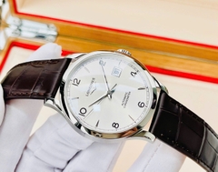 Đồng Hồ Nam Longines Automatic Record Collection Chronometer L2.820.4.76.2 (L28204762) Dây Da Mặt Trắng Sapphire.