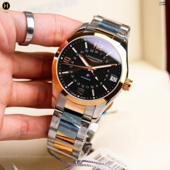Đồng Hồ Nam Longines Automatic Conquest Classic GMT L2.799.5.56.7 (L27995567) Vỏ Vàng Hồng 18K