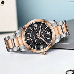 Đồng Hồ Nam Longines Automatic Conquest Classic GMT L2.799.5.56.7 (L27995567) Vỏ Vàng Hồng 18K