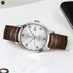 Đồng Hồ Nam Longines Automatic Record Collection Chronometer L2.820.4.76.2 (L28204762) Dây Da Mặt Trắng Sapphire.