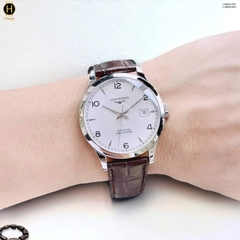Đồng Hồ Nam Longines Automatic Record Collection Chronometer L2.820.4.76.2 (L28204762) Dây Da Mặt Trắng Sapphire.