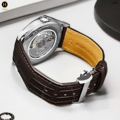 Đồng Hồ Nam Longines Automatic Record Collection Chronometer L2.820.4.76.2 (L28204762) Dây Da Mặt Trắng Sapphire.
