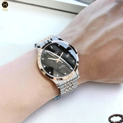 Đồng Hồ Nam Longines Automatic Record Collection Chronometer L2.820.5.57.7  (L28205577) Dây Thép Demi Mặt Đen Sapphire.