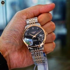 Đồng Hồ Nam Longines Automatic Record Collection Chronometer L2.820.5.57.7  (L28205577) Dây Thép Demi Mặt Đen Sapphire.