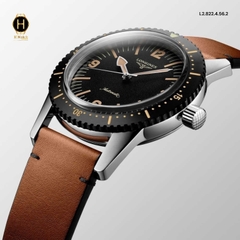 Đồng Hồ Nam Longines Automatic Diver L2.822.4.56.2 Heritage Dây Da Nâu Mặt Đen.