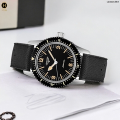 Đồng Hồ Nam Longines Automatic Heritage Skin Diver Dây Cao su Mặt Đen Sapphire L2.822.4.56.9 ( L28224569 )