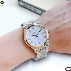 Đồng Hồ Nam Longines Automatic Flagship L4.974.3.91.7 ( L49743917 ) Dây Thép Trắng Mặt Trắng Sapphire