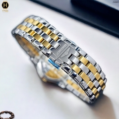 Đồng Hồ Nam Longines Automatic Flagship L4.774.3.37.7 (L47743377) Dây Thép Demi Vàng Mặt Vàng Sapphire.