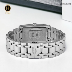 Đồng Hồ Unisex Longines Quartz L5.755.4.57.6 (L57554576) Dây Thép Mặt Đen Hiện Đại