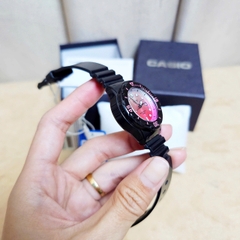 Đồng Hồ Nữ Casio Quartz LRW-200H-4EVDF Dây Nhựa Đen Vỏ Đen Mặt Hồng Trắng