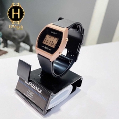 Đồng Hồ Nữ Casio LW-204-1A Dây Nhựa Màu Đen Vỏ Nhựa Vàng Hồng 