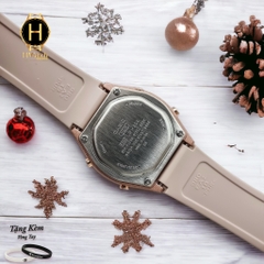 Đồng Hồ Nữ Casio LW-204-4ADF Dây Nhựa Màu Hồng Vỏ Nhựa Vàng Hồng