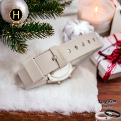 Đồng Hồ Nữ Casio LW-204-4ADF Dây Nhựa Màu Hồng Vỏ Nhựa Vàng Hồng
