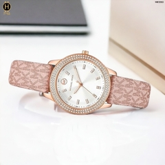 Đồng Hồ Nữ Michael Kors Quartz Tibby Blush PVC MK1050 Dây Da  Mặt Hồng