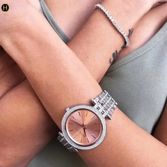 Đồng Hồ Nữ Michael Kors Quartz Darci Rose-Gold MK3218 Dây Thép Mặt Hồng