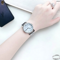 Đồng Hồ Nữ Michael Kors Quartz Three-Hand MK7347 Dây Thép Mặt Bạc