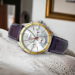 Đồng Hồ Nam Casio Quartz MTP-1374L-7AVDF Da Nâu Viền Vàng