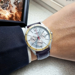 Đồng Hồ Nam Casio Quartz MTP-1374L-7AVDF Da Nâu Viền Vàng