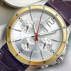 Đồng Hồ Nam Casio Quartz MTP-1374L-7AVDF Da Nâu Viền Vàng