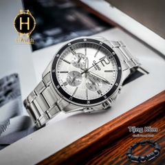Đồng Hồ Nam Casio Quartz MTP-1374D-7AVDF Dây Thép Bạc Mặt Đen