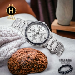 Đồng Hồ Nam Casio Quartz MTP-1374D-7AVDF Dây Thép Bạc Mặt Đen