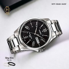 Đồng Hồ Nam Casio Quartz MTP-1384D-1AVDF Dây Sắt Mặt Đen