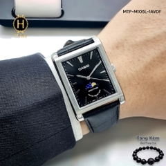 Đồng Hồ Nam Casio Quartz MTP-M105L-1AVDF Dây Da Vỏ Trắng Mặt Đen