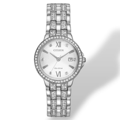 Đồng Hồ Nữ Citizen Quartz Eco-Drive Silhouette Crystal EW2341-63A