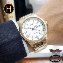 Đồng Hồ Nam Citizen Automatic NH8373-88A Dây Thép Vỏ Vàng Mặt Trắng