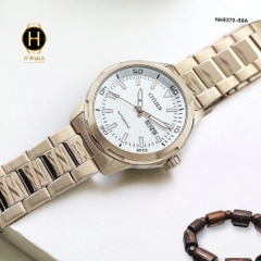 Đồng Hồ Nam Citizen Automatic NH8373-88A Dây Thép Vỏ Vàng Mặt Trắng