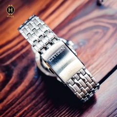 Đồng Hồ Nam Citizen Automatic NJ0080-50A Dây Sắt Vỏ Trắng Mặt Trắng Sapphire