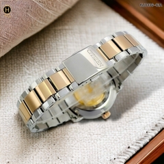 A Đồng Hồ Nam Automatic NJ0136-81A Dây Thép Demi Vàng Hồng Mặt Vàng Hồng.