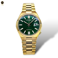 Đồng Hồ Nam Citizen Automatic Tsuyosa Mechanical Gold Green NJ0152-51X
