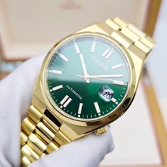 Đồng Hồ Nam Citizen Automatic Tsuyosa Mechanical Gold Green NJ0152-51X