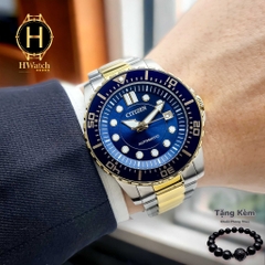 Đồng Hồ Nam Citizen Automatic NJ0174-82L Dây Sắt Demi Vàng Mặt Xanh Dương Sapphire