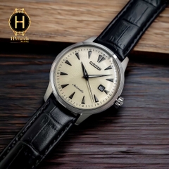 Đồng Hồ Nam Citizen NK0001-17X Automatic Dây Da Đen Mặt Vàng Nhạt