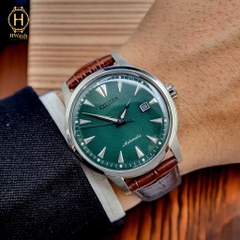 Đồng Hồ Nam Citizen Automatic NK0001-25X Dây Da Vỏ Trắng Mặt Xanh Độc Đáo