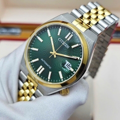 Đồng Hồ Nam Citizen Automatic Tsuyosa 60 Demi Gold Green NK0024-54X
