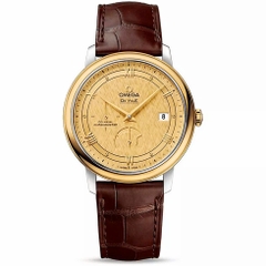 Đồng Hồ Nam Omega Automatic De Ville Prestige Chronometer 424.23.40.21.08.001 ( 42423402108001 ) Dây Da Mặt Vàng Sapphire.