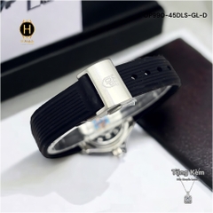 Đồng Hồ Nữ Olym Pianus Quartz OP990-45DLS-GL-D Dây Cao Su Mặt Đen Sapphire