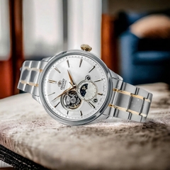 Đồng Hồ Nam Orient Automatic Open Heart Sun And Moon Gen 6 RA-AS0101S10B ( RA-AS0101S30B ) ( RA-AS0101S )