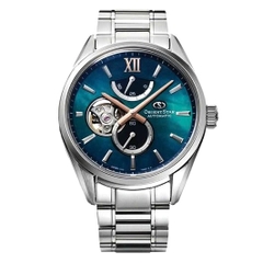 Đồng Hồ Nam Orient Star Automatic Semi Skeleton BLue green Grandient MOP Dial RK-BY0001A