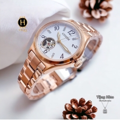Đồng Hồ Nữ Citizen Automatic PC1002-85A Rose Open Heart Diamond