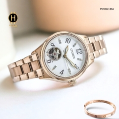 Đồng Hồ Nữ Citizen Automatic PC1002-85A Rose Open Heart Diamond