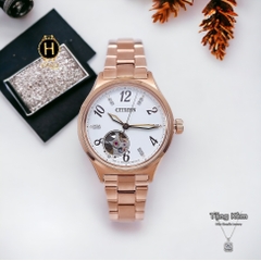 Đồng Hồ Nữ Citizen Automatic PC1002-85A Rose Open Heart Diamond