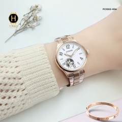 Đồng Hồ Nữ Citizen Automatic PC1002-85A Rose Open Heart Diamond