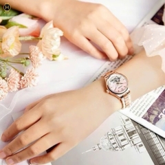 Đồng Hồ Nữ Citizen Automatic Mechanical Rose Open Heart PC1017-61Y