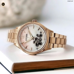 Đồng Hồ Nữ Citizen Automatic Mechanical Rose Open Heart PC1017-61Y